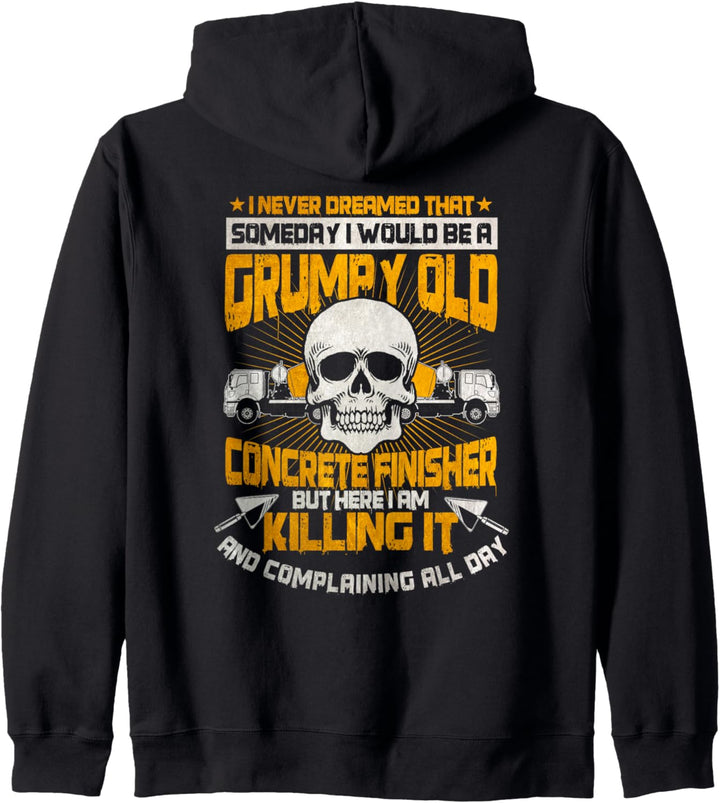 Konkretes Finisher-Design auf der Rückseite der Kleidung Kapuzenjacke