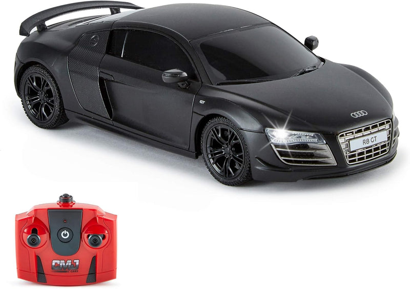 CMJ RC CARS Audi R8 GT, offizielles Lizenziertes Ferngesteuertes Auto, Spielzeit RC Flitzer Auto, 1: