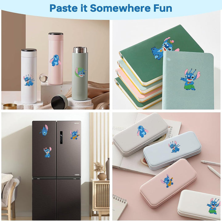 COQOYO Diamond Painting Kinder Sticker Set, 27pcs 5D Diamantmalerei Bilder, Cartoon Mini Diamant Mos