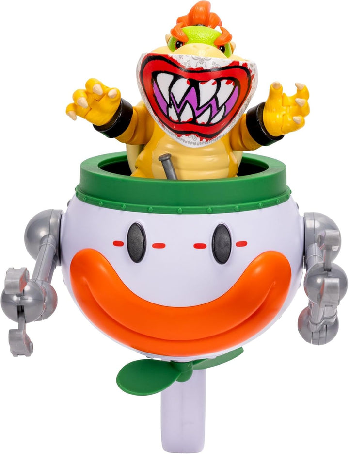Der Super Mario Galaxy Movie – 13 cm grosse Bowser Jr.-Figur mit Clownauto, Pinsel und Wasser-Enthül