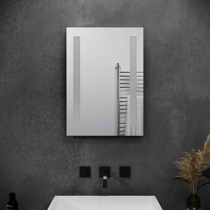 SONNI Badspiegel mit Beleuchtung 50x70cm beschlagfrei Badezimmer Wandspiegel mit Touch-Schalter Spie