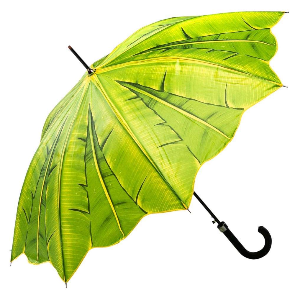 LUCKYWEATHER Regenschirm Stockschirm Damen/Herren Motiv Palme Auf-Automatik I Stockregenschirm gross
