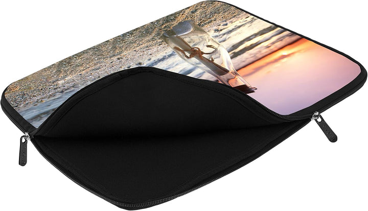 PEDEA Design Schutzhülle Notebook Tasche bis 13,3 Zoll (33,7cm) mit Design Mauspad, Message in a Bot