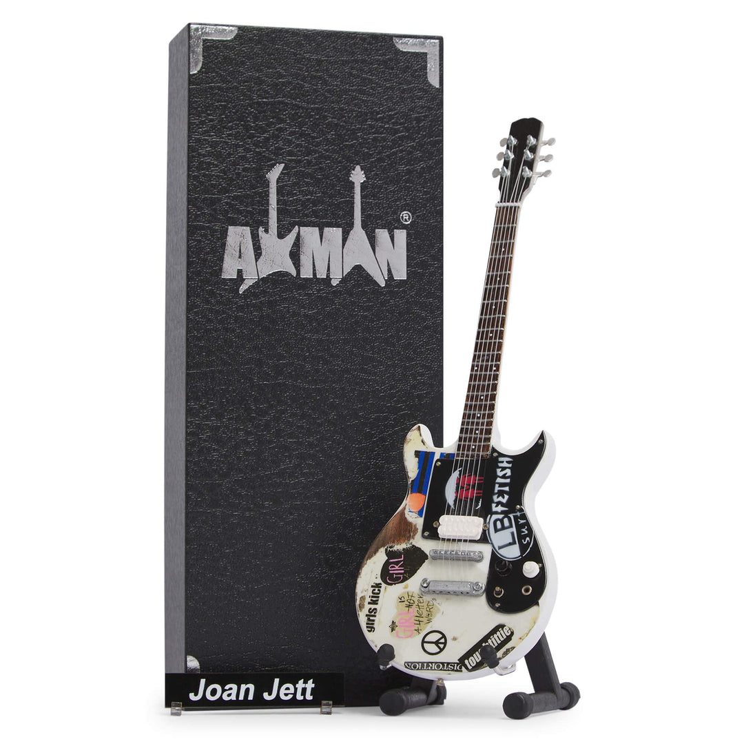 Axman Joan Jett Miniaturgitarre Nachbildung – Musikgeschenke – Handgefertigtes Ornamentmassstab 1/4