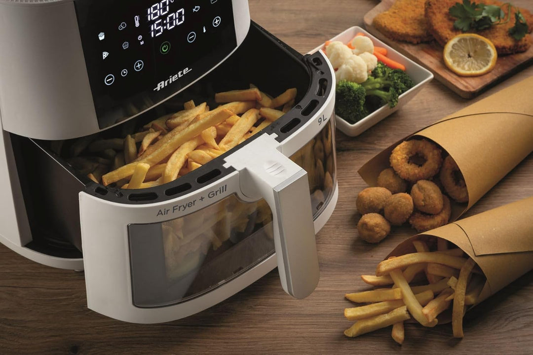 Ariete 4630 Luftfritteuse 9 l, 1500 W, Fassungsvermögen 9 l, Kochkapazität 3,5 kg, 8 voreingestellte