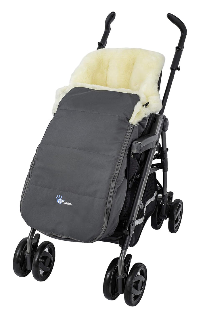 Altabebe MT2490LP-61 Winter Lammfellfusssack für Kinderwagen, beige, beige