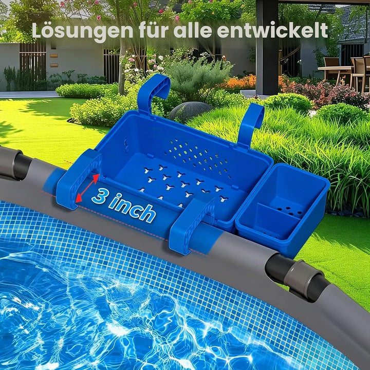 Pool Aufbewahrungskorb Set inklusive Kunststoff Pool Korb Pool Getränkehalter Hot Tub Zubehör Multif