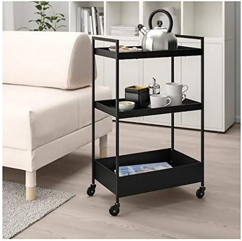 IKEA NISSAFORS Servierwagen in schwarz; (50.5x30x83cm)