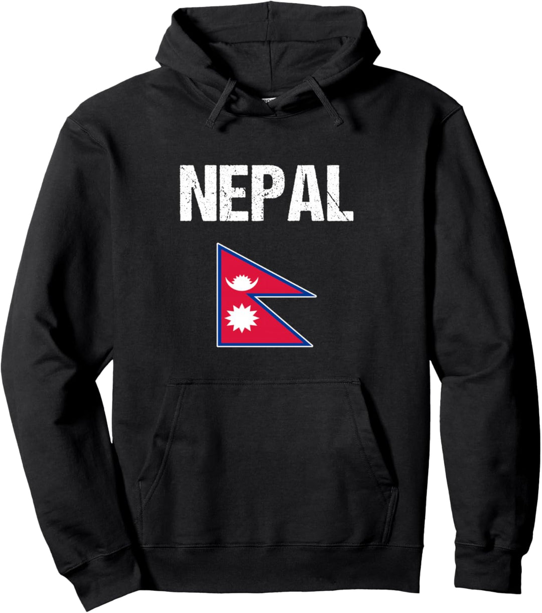 Nepal Hoodie Nepalesische Geschenk Nepal Flagge Pullover Hoodie