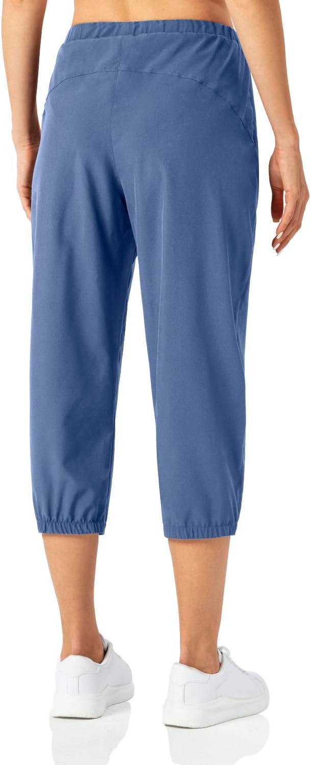 Butrends Damen Leichter Jogger Caprihose Casual Schnell trocknend Hose Workout 3/4 Workout Joggerhos