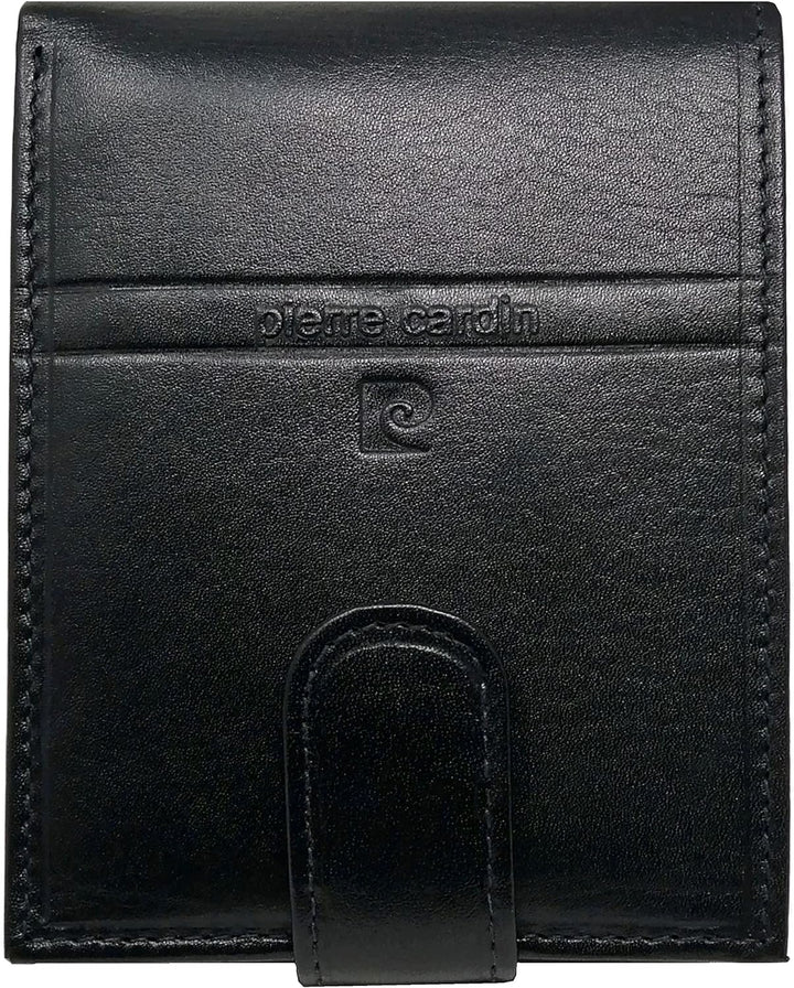 Pierre Cardin Geldbörse für Herren, echtes Leder, Slim, Herren, kleines dünnes Rfid, Geschenk, Brief