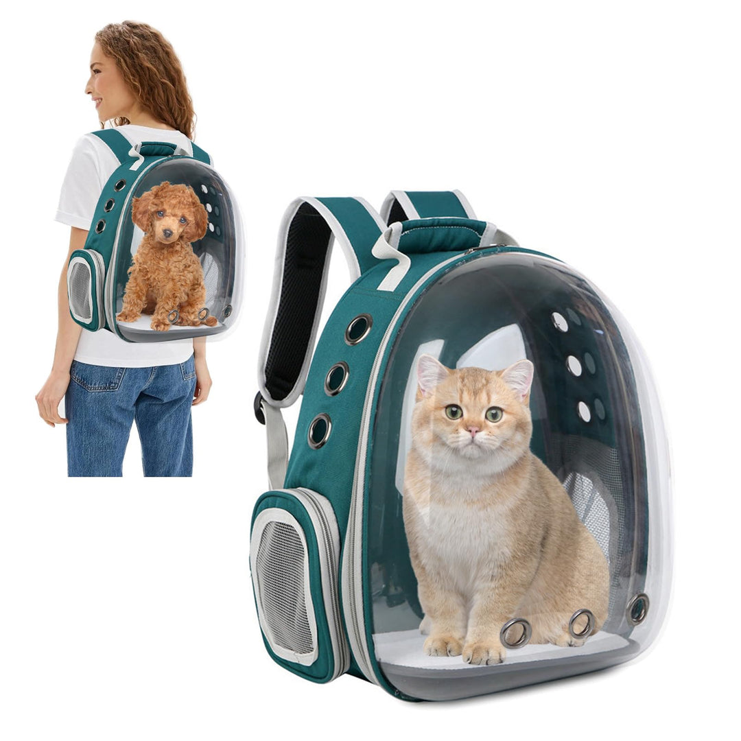 PETCUTE Haustier Katzen Rucksack,Hunde Rucksack für Kleine Katzen und Hunde,Atmungsaktive 360 ° Sich