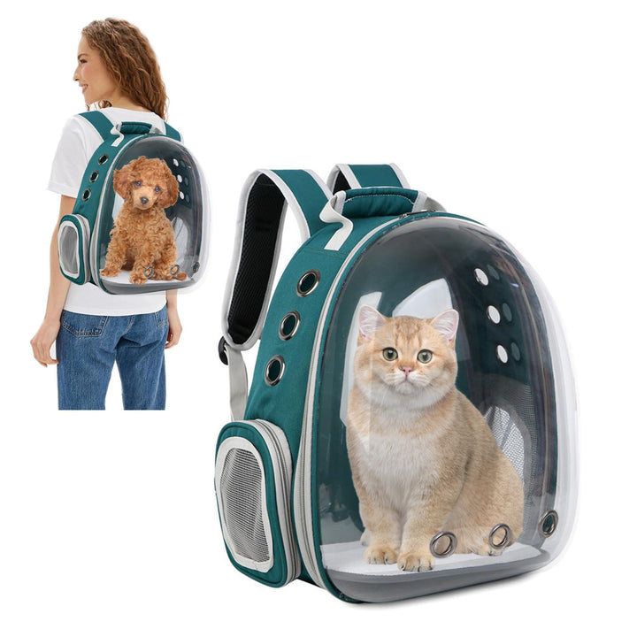 PETCUTE Haustier Katzen Rucksack,Hunde Rucksack für Kleine Katzen und Hunde,Atmungsaktive 360 ° Sich
