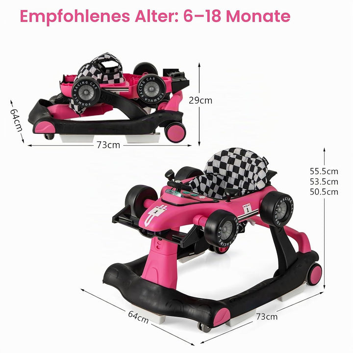 LIFEZEAL Lauflernhilfe für Babys, mitwachsend, 4-in-1, Sitz verstellbar in 3 Höhen, Lauflernhilfe, f