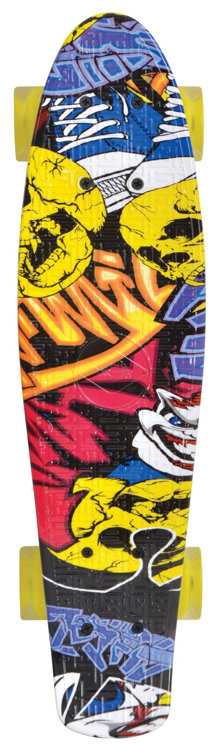 Schildkröt® Retro Skateboard Free Spirit, Premium Beach Board mit verschiedenen Deckdesigns, leuchte