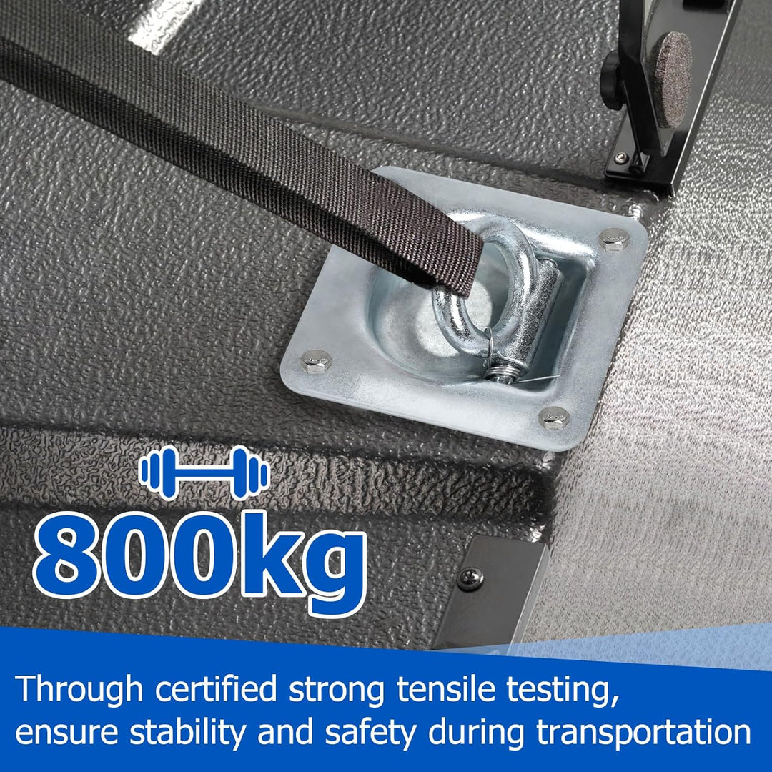 4pcs Zurrösen für Anhänger mit Gegenplatte & Schrauben, Zurrmulden Anhänger Ösen Verzinkte Verzurrös