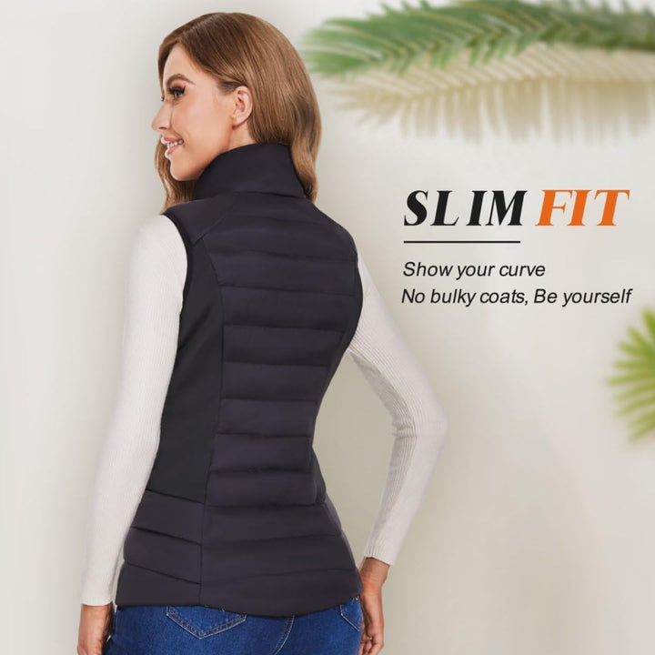 Vofuoti Beheizbare Weste Damen mit 10000 mAh Powerbank,Weihnachten Geschenk für frauen,Slim fit Wärm