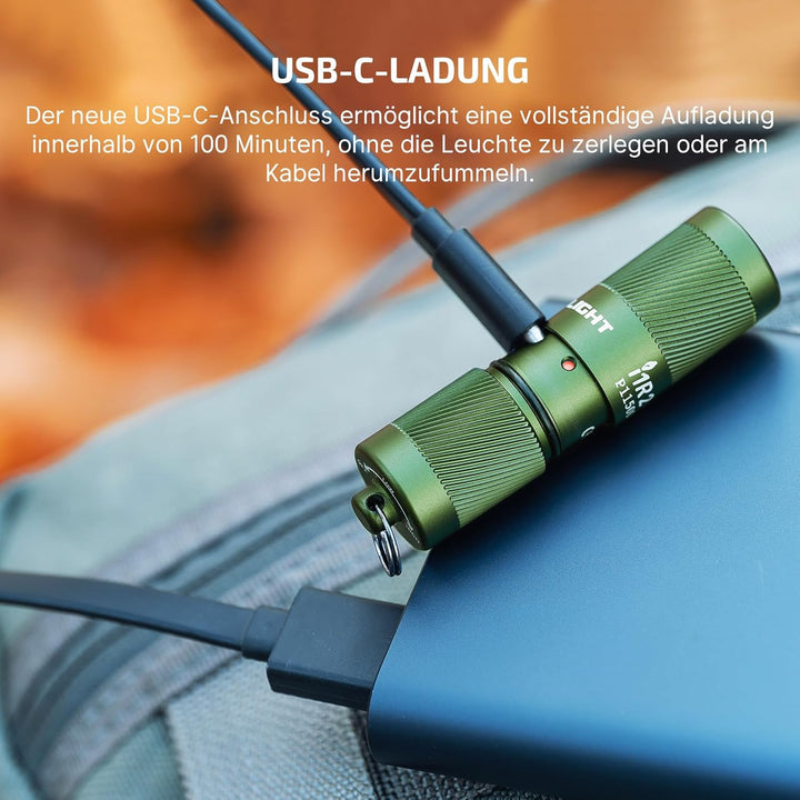 OLIGHT I1R II Pro EOS Mini LED Taschenlampe 180 Lumen Superhelle USB-Aufladbare Handlampe Schlüsselb