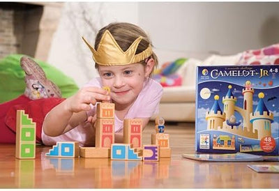 smart games - Camelot Jr, Preschool Puzzle Game with 48 Challenges, 4-9 Years, 24 x 6 x 24 cm (LxWxH