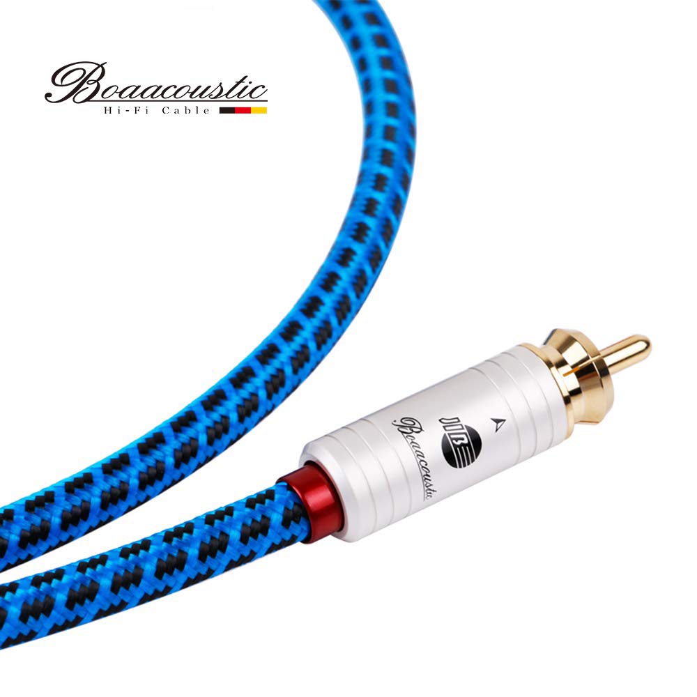 BOAACOUSTIC Audiophile Cinch Subwoofer Kabel - Cinch RCA Digitales Koaxialkabel 75 Ohm S/PDIF Digita