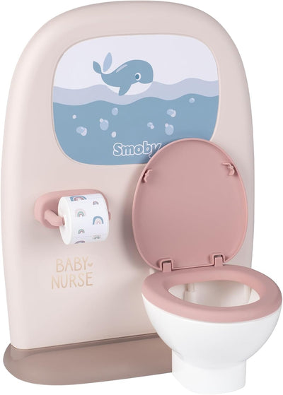 Smoby - Baby Nurse Badezimmer - Für Puppen bis 42 cm - Körperhygiene kennenlernen - mit Waschbecken