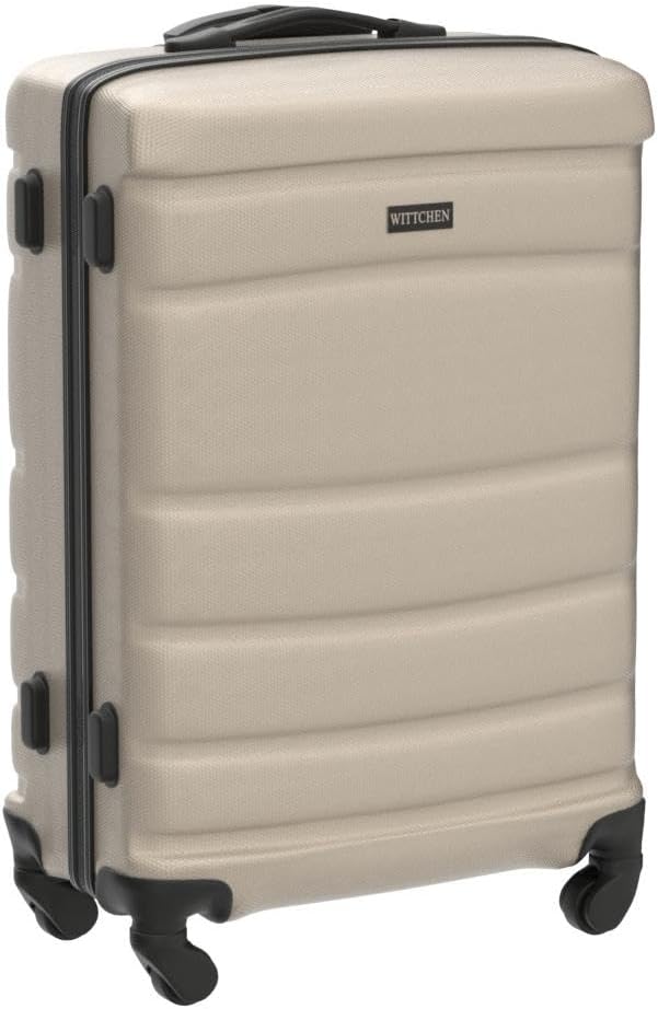 WITTCHEN Mittlerer Koffer Trolley Koffer Reisekoffer aus ABS Hartschalen Trolley 4 Rollen Kombinatio