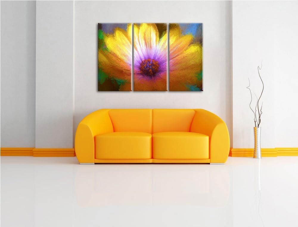 aussergewöhnliche Blume NewArt 3-Teiler Leinwandbild 120x80 Bild auf Leinwand, XXL riesige Bilder fe