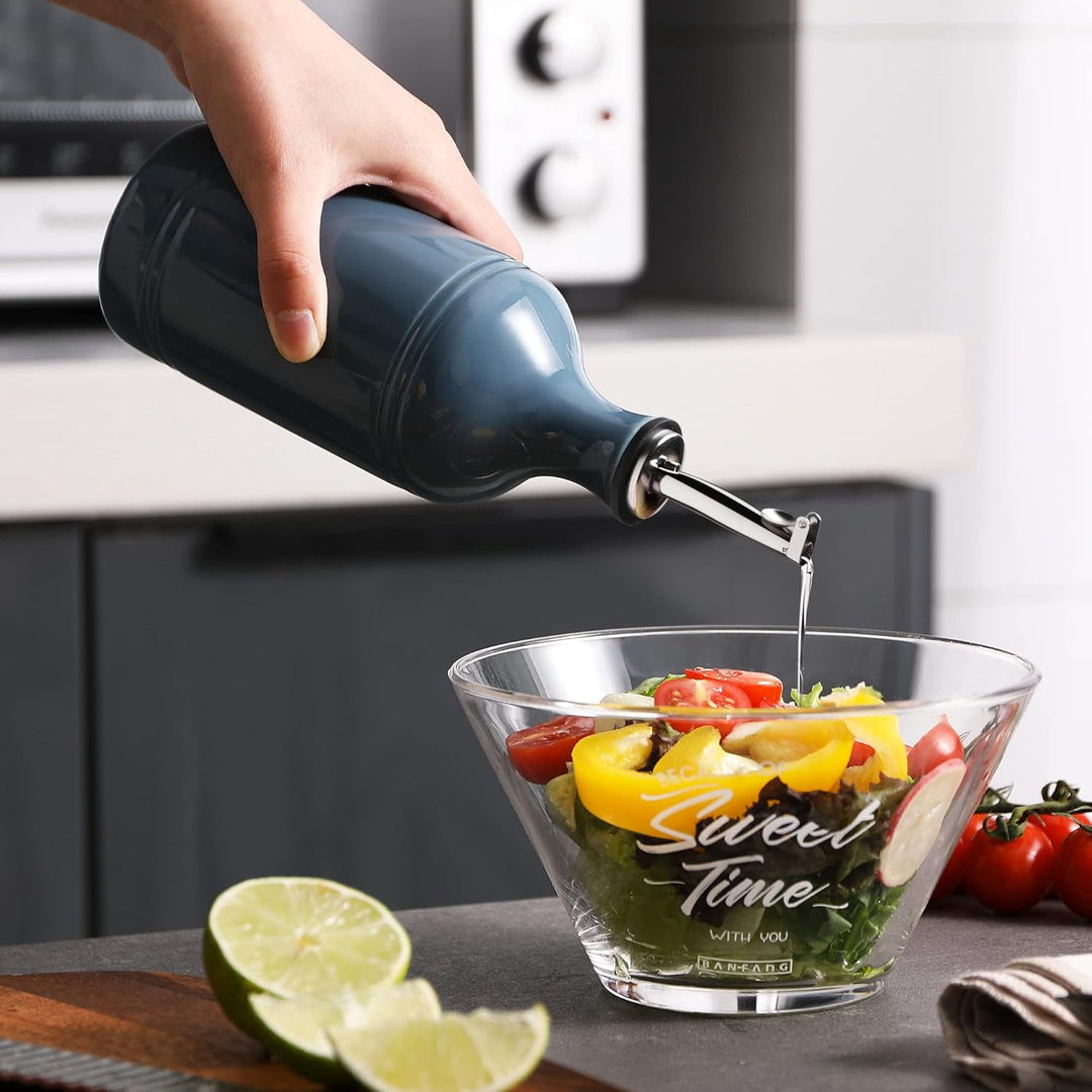 Sweejar Home Porzellan Olivenöl Spender Flasche, Opaque Oil Cruet schützt Öl, um Oxidation zu reduzi