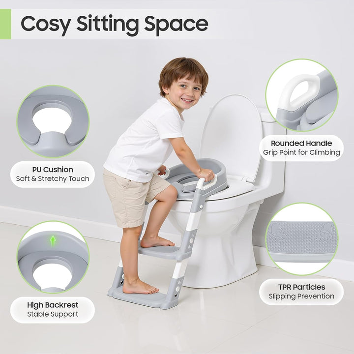 Toilettensitz Kinder Kinder WC,Toilettenaufsatz Kinder, Toilettensitz Toilettentrainer mit Treppe,Ve