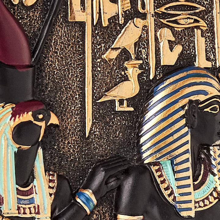 Design Toscano Ramses I zwischen Horus und Anubis, Wandfries