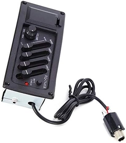 Akustikgitarren-Tonabnehmer 4-Band-Vorverstärker-EQ-Equalizer Piezo-Tonabnehmersystem für Akustikgit