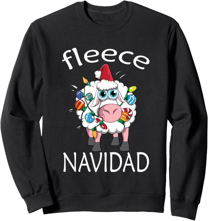 fleece Navidad Schaf Weihnachtsfest Feliz Navidad Winter Sweatshirt