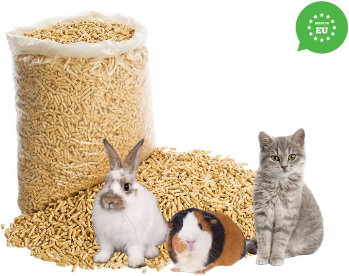Katzenstreu Holzpellets 10 kg 20l – Holzstreu für Eine Effektive Geruchs und Feuchtigkeitskontrolle