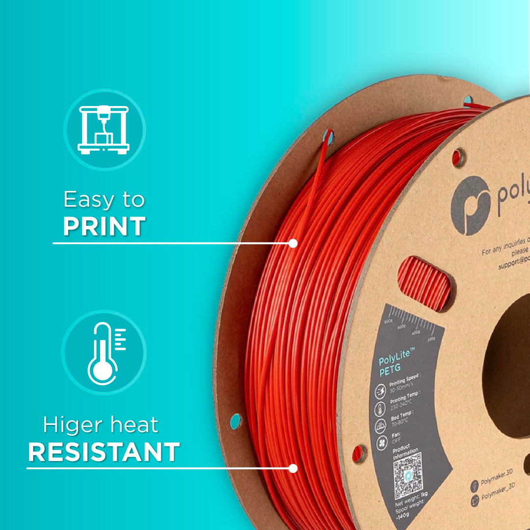 Polymaker PolyLite PETG Rot - 1,75mm - 1kg