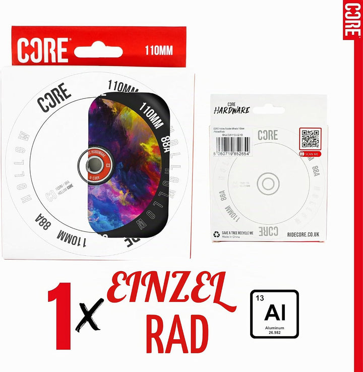 CORE Hollow V2 Stunt-Scooter Rolle 110mm Galaxy / Pu Schwarz, Galaxy / Pu Schwarz