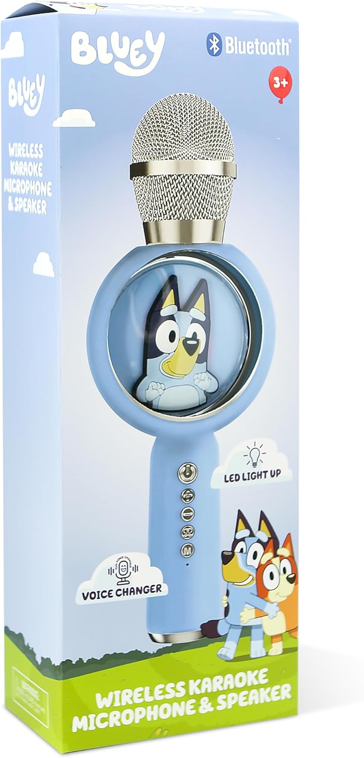 Bleuy Karaoke-Mikrofon mit kabellosem Lautsprecher und LED-Leuchten