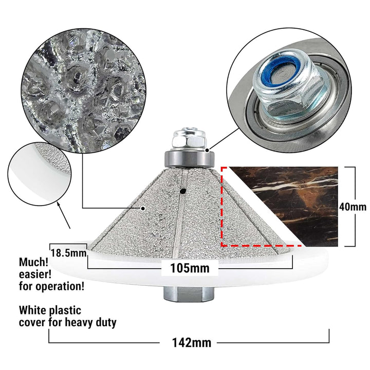 NBB Diamant-Profilscheibe Diamantfräser Fräsbohrer Trennreibahle Profilierungs-Bit für Porzellan Fli
