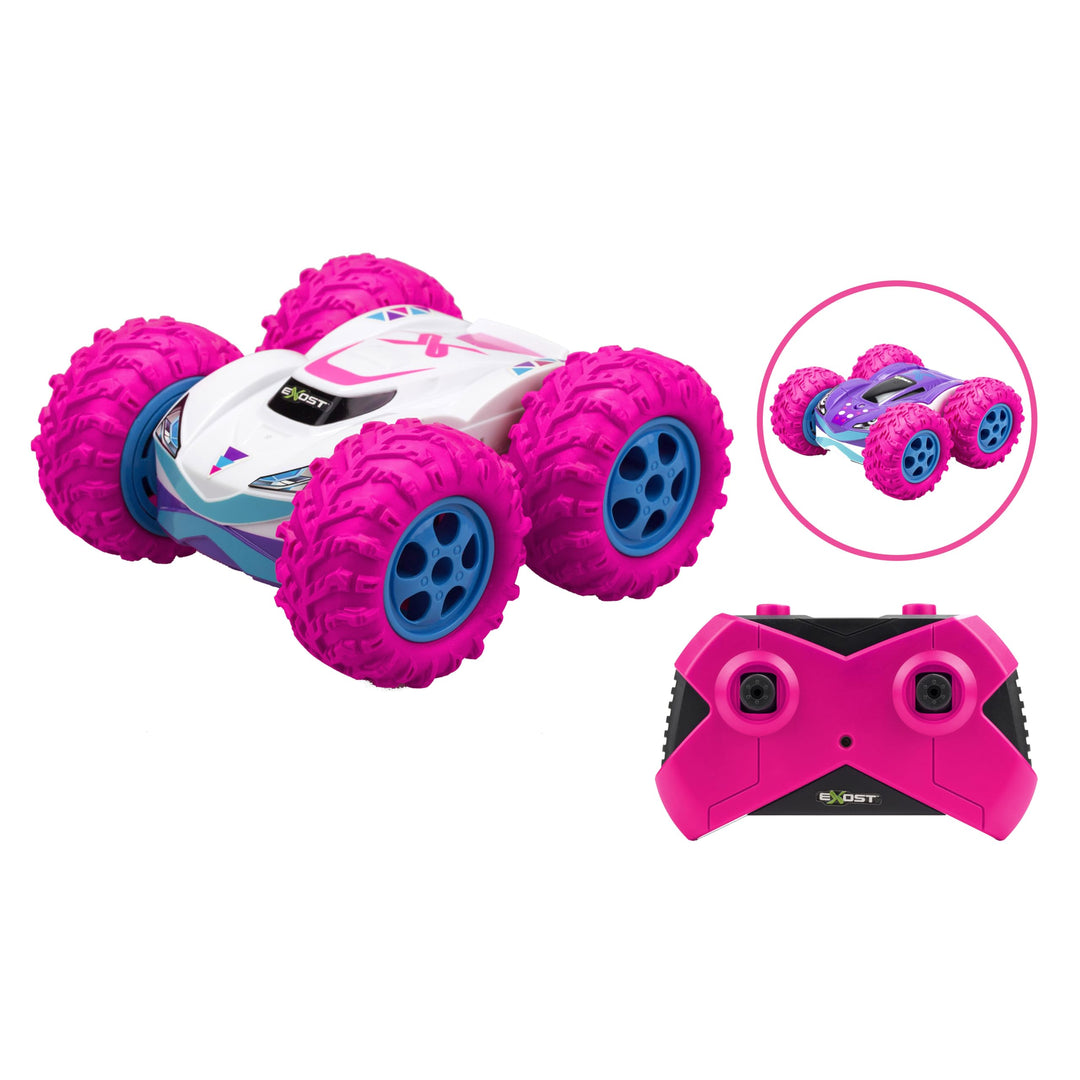 Exost Silverlit Ferngesteuertes Geländefahrzeug 360 Cross Rosa - für Kinder ab 5 Jahren - Allradfahr