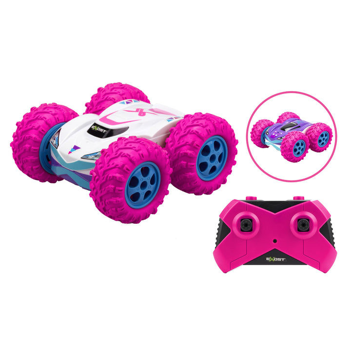 Exost Silverlit Ferngesteuertes Geländefahrzeug 360 Cross Rosa - für Kinder ab 5 Jahren - Allradfahr