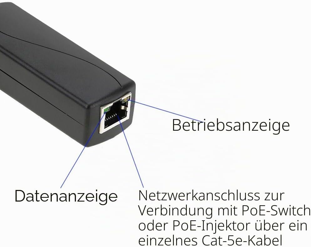 ANVISION 4er Pack Active 12V PoE Splitter, 10/100 Mbps, IEEE 802.3af konform, DC 12V Ausgang für IP