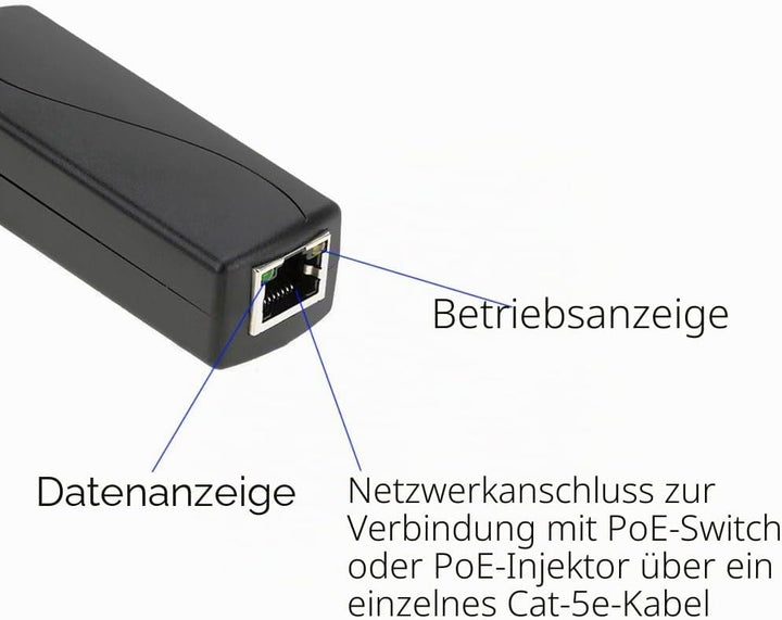 ANVISION 4er Pack Active 12V PoE Splitter, 10/100 Mbps, IEEE 802.3af konform, DC 12V Ausgang für IP