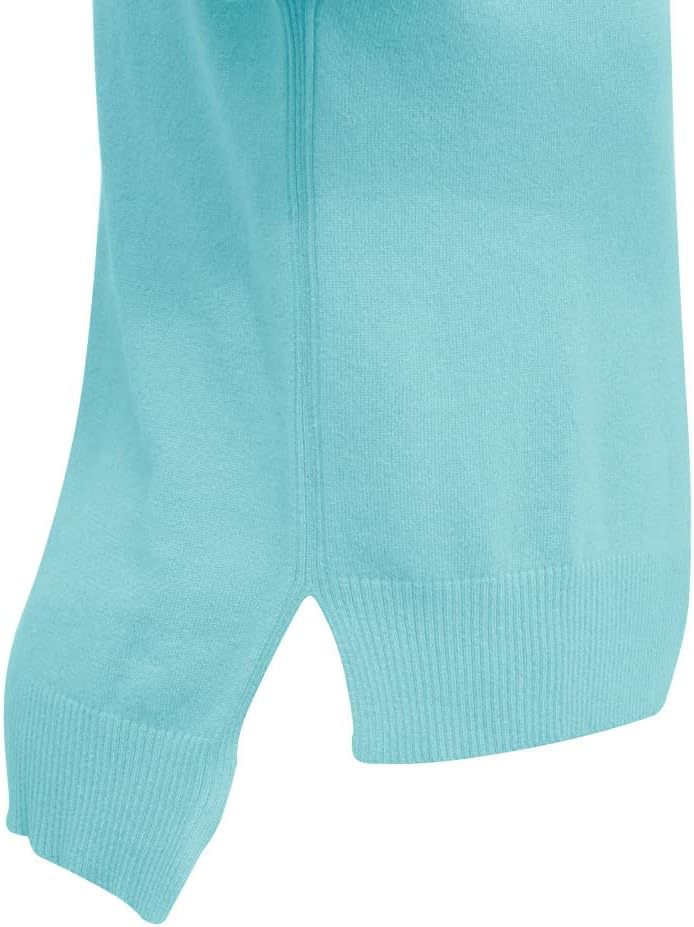 LES POULETTES -Perfekter Kaschmirpullover Lose Runder Kragen Einzigartige Grösse - Turquoise