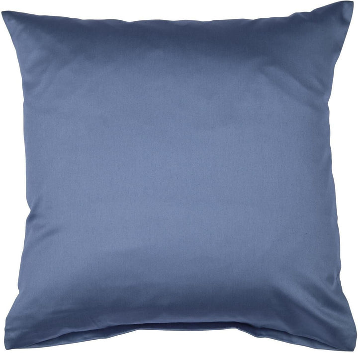 Janine Mako Satin Bettwäsche Uni Colors 155 x 200 cm Jeansblau 1 Bettbezug 155 x 200 cm + 1 Kissenbe
