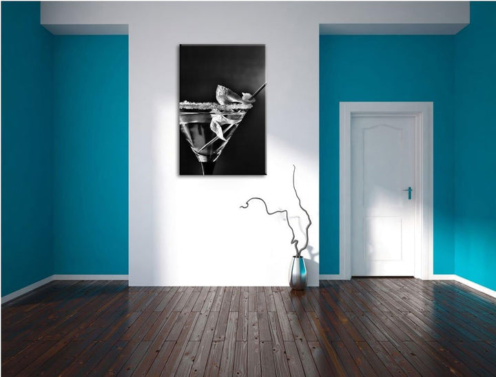 Pixxprint Cocktail Glas als Leinwandbild/Grösse: 100x70 / Wandbild/Kunstdruck/fertig bespannt, 100x7