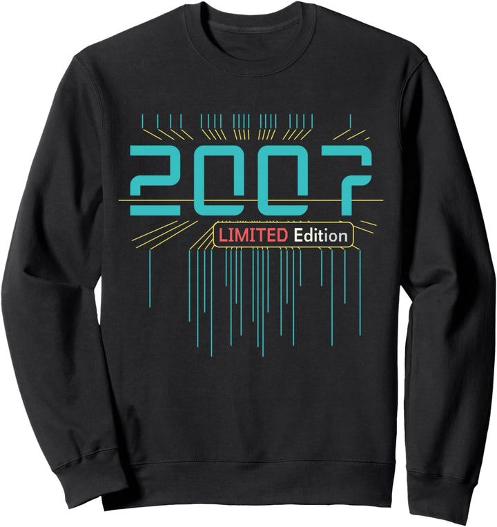 17. Geburtstag Junge Mädchen 17 Jahre 2007 Lustig Geschenk Sweatshirt