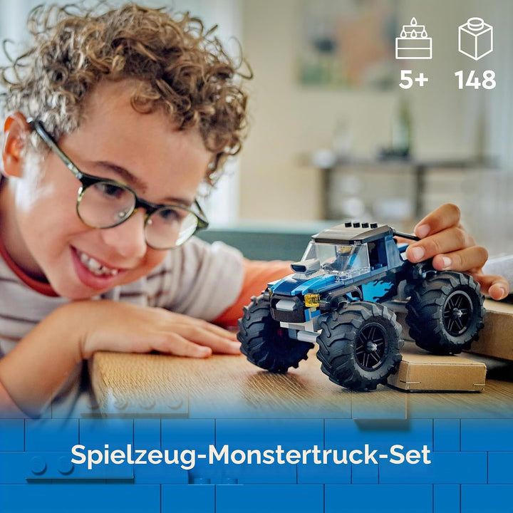 LEGO Creator 3in1 Tieflader mit Hubschrauber, Fahrzeuge-Set &amp; City Blauer Monstertruck, Offroad-Auto