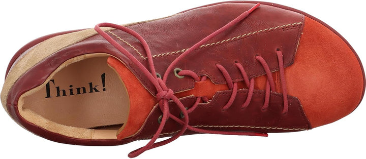 Think! Herren Kong Nachhaltige Wechselfussbett Schnürhalbschuhe 42 EU Weit Rot 048612, 42 EU Weit Ro