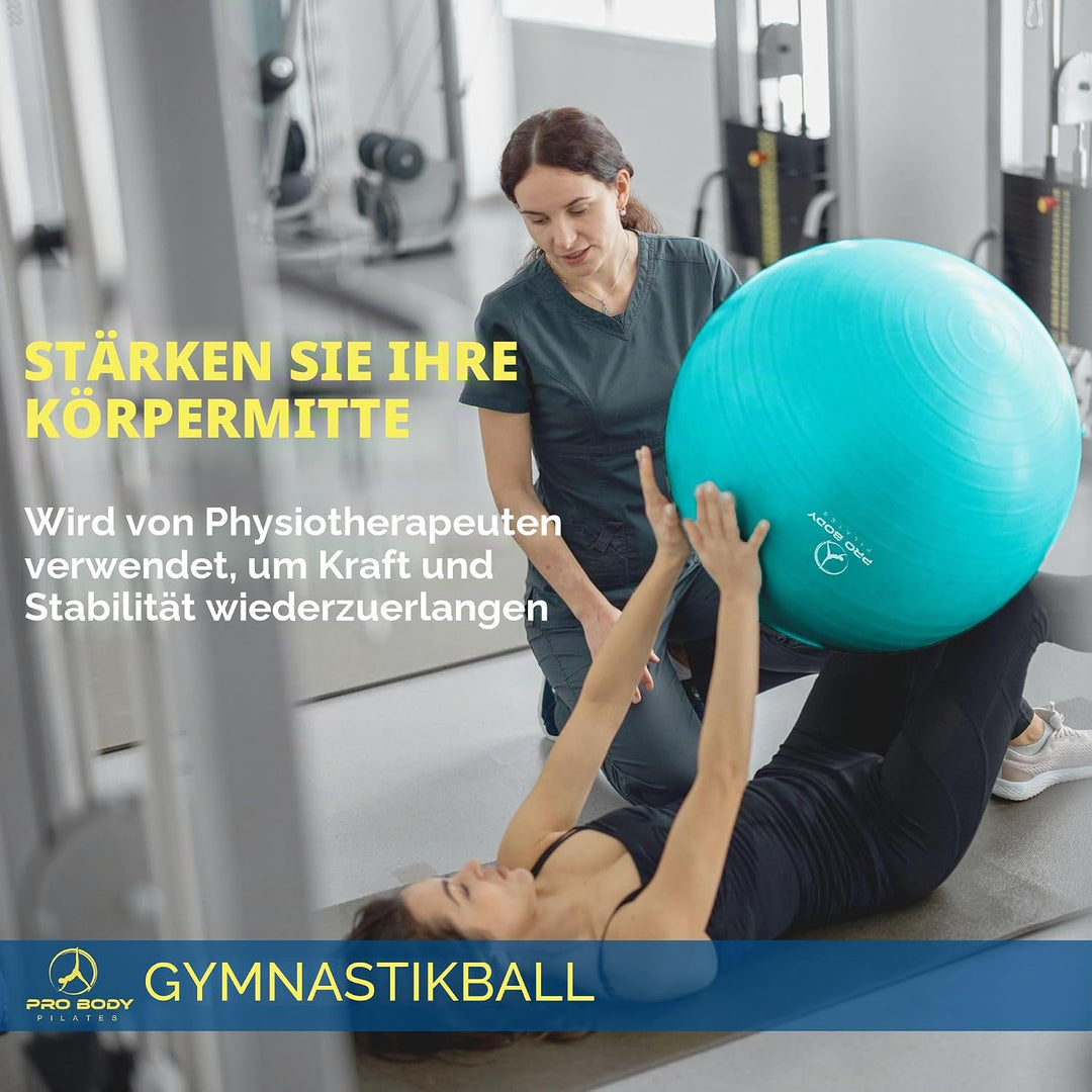 ProBody Pilates Ball, Gymnastikball, Yogaball, Stabilitätsballstuhl, mehrere Grössen, Geburtsball in