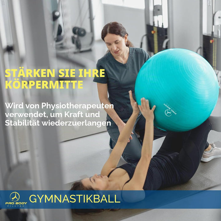 ProBody Pilates Ball, Gymnastikball, Yogaball, Stabilitätsballstuhl, mehrere Grössen, Geburtsball in