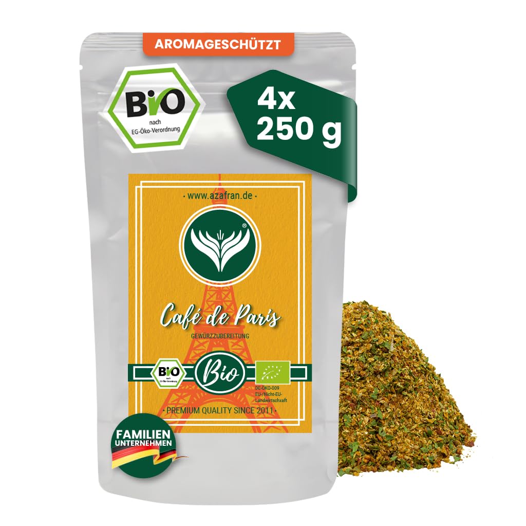 Azafran Bio Cafe de Paris Gewürz für Butter oder Sauce, Dip Gewürzzubereitung 1kg 1 kg (1er Pack), 1
